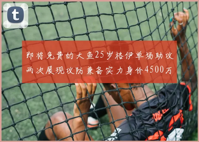 即将免费的大鱼25岁格伊单场助攻两次展现攻防兼备实力身价4500万